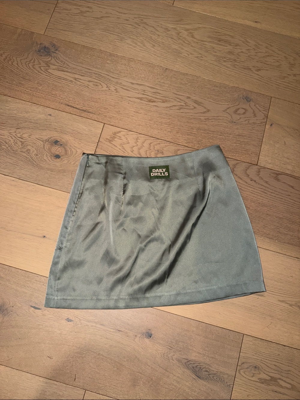 Daily Drills Olive Mini Skirt - Smooth A-Line